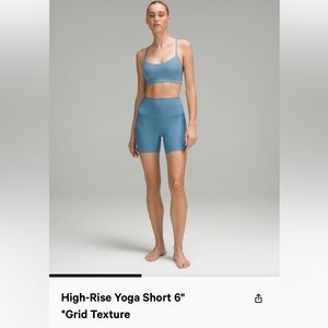 Lululemon High Rise Grid Yoga Shorts 6” size 8